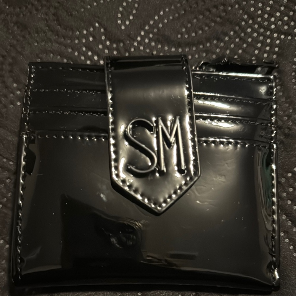 SM Black Patent Leather Wallet
